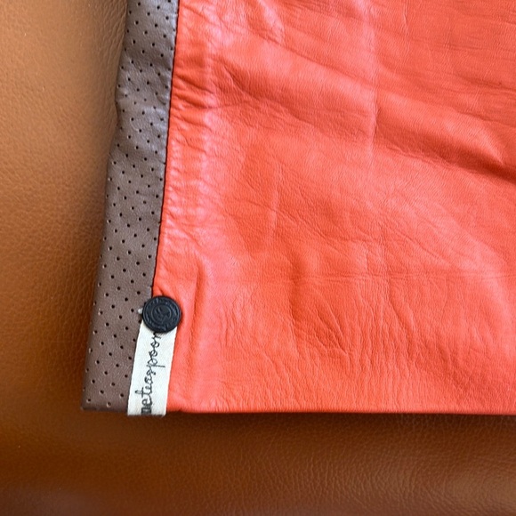 One Teaspoon Brown and Red Leather Women’s Top NWT - Picture 4 of 4